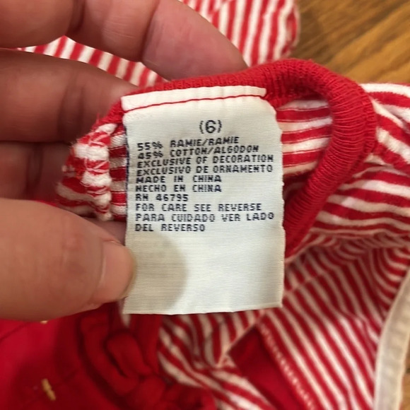 Lot of 2 Summer Dresses Red Blue Floral girl’s size 6 - Picture 4 of 7